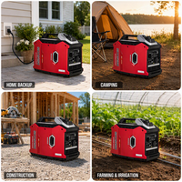Générateur Inverter BISON (CHINE) 2500W, onde sinusoïdale nominale 2.3kW, 65dB, réservoir 4.5L, essence, portable, silencieux, générateur inverter CE Euro5