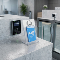 Llavero de PVC con Chip NFC NTAG215, Modelo 3050, 30x50mm, Resistente al Agua, con Resina Epoxi, Programable, Control de Acceso, 13.56MHz
