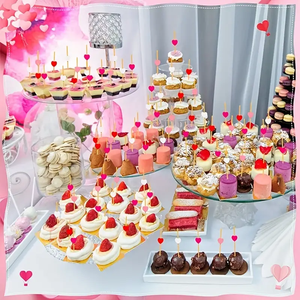 Stuzzicadenti Decorativi in Bambù Multicolore <span class=keywords><strong>per</strong></span> Cocktail, Frutta, Torte, Tapas, Antipasti, Canapè, Feste di <span class=keywords><strong>Compleanno</strong></span> - Product Image 2