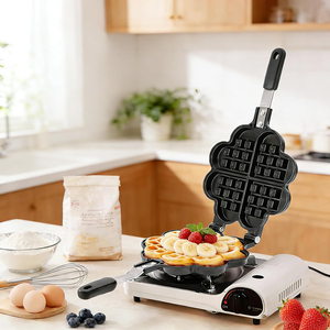 Popular Portable Sandwich Cake Mold Aluminium Roasting <b>Pan</b> Outdoor Use Two Side Breakfast Waffle Grill <b>Pan</b> - Product Image 4