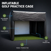 Cage d'entraînement de golf gonflable nouvelle génération la plus vendue, ensemble complet avec écran d'impact pour usage domestique et extérieur