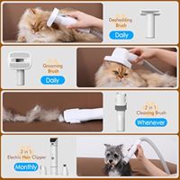 Prix de gros 5 en 1 produits de toilettage et nettoyage pour animaux de compagnie chien chat aspirateur portable pour poils d'animaux kit de toilettage pour chien chat