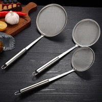 Cuillère écumoire en acier inoxydable à mailles fines, très vendue, pour lait de soja, mousse, jus de fruits, huile, tamis à farine