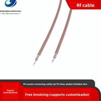 RG178 Línea de señal de RF coaxial blindada chapada en plata Resistencia a altas temperaturas Cables de comunicación de 50 ohmios para el SFF-50-1