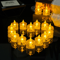Bougie électronique LED Veilleuse Romantique à Réfraction de Lumière Rose, Ornement de Bureau, Cadeau de Mariage pour Remise de Diplôme, Design Piliers en Papier de Riz