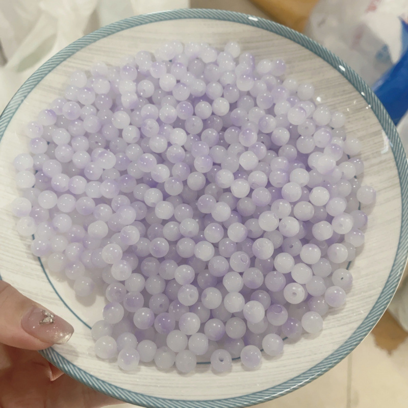White and purple [8mm light-sensitive color-changing beads]