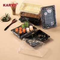 KARYO 1103 Boîte d'emballage de sushi à emporter de haute qualité, conteneur alimentaire jetable en plastique avec couvercle