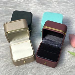 Modern Rectangular <b>Jewelry</b> Box With Magnetic Snap Closure Lined Interior For Storage White And Teal Colors - Product Image 6