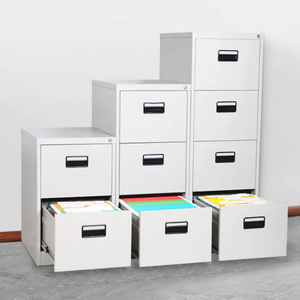 Armoire de classement moderne en acier pour bibliothèque et bureau scolaire, avec 2 tiroirs verrouillables, gain de place, usage commercial - Product Image 2