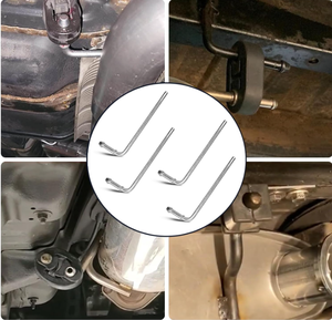 Gancho de silenciador de tubo de escape de coche, varillas de suspensión de escape universales de curva de 90 ° aptas para una amplia gama de tubos de escape, Kit de soporte de soldadura - Product Image 5