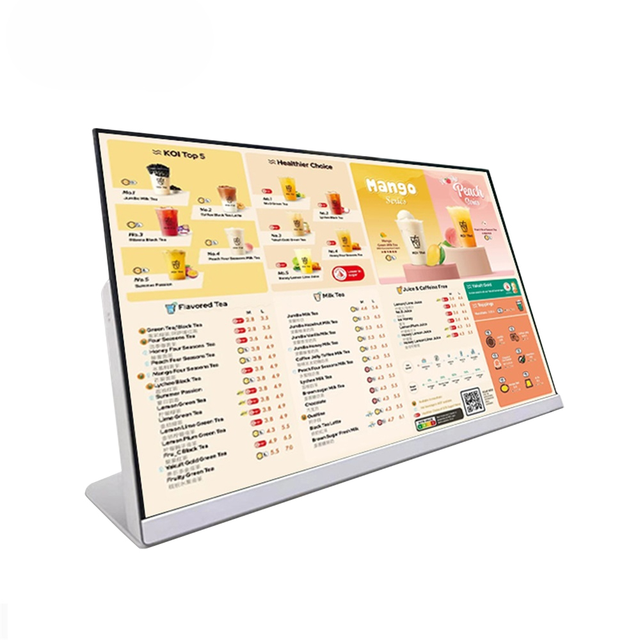 21.5 23.8 27 Inch Milk Tea Restaurant Chain Bar Electronic Menu Board LCD Advertising Digital Signage Display