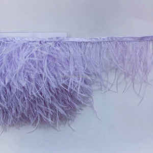 Frange en plumes <span class=keywords><strong>de</strong></span> couture en gros, frange en plumes d'autruche, dentelle en plumes, garniture pour robe et jupe pour femmes - Product Image 3