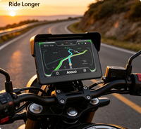Aoocci C7 Écran 7 pouces sans fil Apple CarPlay pour moto, lisible en plein soleil, étanche, Android Auto pour moto