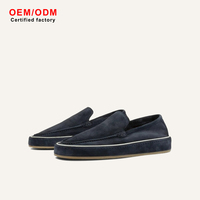 Mocasines OEM Hechos a Mano para Hombre, de Cachemira Premium, con Parte Superior de Cuero Genuino, Forro de Piel de Oveja Impermeable y Antideslizante