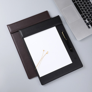 Tùy chỉnh A4 Clip Board Da bằng văn bản pad với chủ Bút thư mục giấy Nguồn cung cấp văn phòng Organizer clipboard lưu trữ tài liệu - Product Image 3