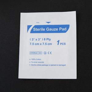 Compressa de Gasa Estéril de Algodón de 8 Capas para Heridas, 7.5 cm x 7.5 cm - Product Image 1