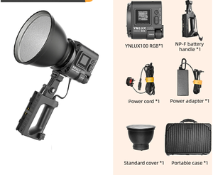 Kit d'éclairage photo portable Yongnuo YNLUX100 RGB RGBWW 120W 2700K-10000K LED <span class=keywords><strong>Moonlight</strong></span> léger avec monture Bowens - Product Image 6