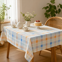 Tissu en coton à carreaux gingham bleu clair et blanc, motif à petits carreaux pour chemises, robes, textiles de maison, serviettes, quilting, couture