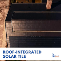 Tuile solaire 100 % étanche pour toiture, énergie solaire, électricité gratuite, vie hors réseau, système modulaire BIPV, toit solaire domestique