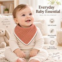 Bavoirs triangulaires ajustables en mousseline de coton pour bébé, absorbants, pour la dentition et l'alimentation, unisexes et personnalisables