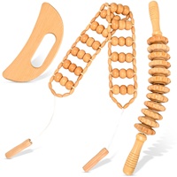 Ensemble d'outils de massage en bois 3-en-1 comprenant une planche Gua Sha et un outil de sculpture, soulage les douleurs musculaires après l'entraînement