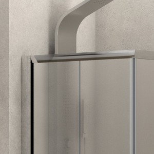 Kamalu K410 moderna cabina doccia 120x120 180cm altezza vassoio rettangolare 8mm di spessore vetro temperato alluminio dritto modello K410 - Product Image 1