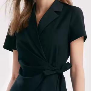 Robe Formelle Originale OEM pour Femme, Col Rabattu, Style Vintage, Respirante, Vente Chaude, Robes Décontractées pour Dames - Product Image 4