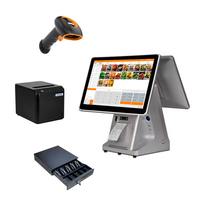 Sistema POS de Pantalla Dual RUINAI RN-F8, CPU Intel I3/i5, Pantalla Táctil Capacitiva, Impresora Térmica de 58 mm, Wi-Fi 6, Uso en Comercios