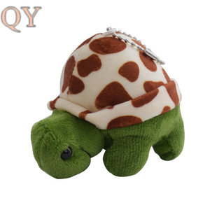 QY 10cm Herbe Tortue En Peluche Porte-clés Doux Animal En Peluche Sac Charme Mini Dessin Animé Tortue Pendentif Aquarium - Product Image 5