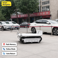 Robot de transport sur chenilles intelligent télécommandé, capacité de charge électrique élevée pour utilisation logistique en usine