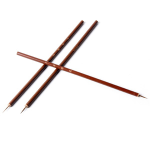 Pinceau liner pour nail art en nylon avec manche en bois et logo personnalisé, manche classique à sertissage, poils doux, stylo de peinture pour gel - Product Image 3