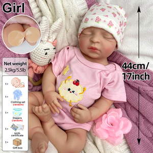 Muñeca Reborn de Cuerpo Completo de Silicona, Expresiones Faciales Expresivas, Muñeca Recién Nacida, Puede Insertar Chupete, Regalos - Product Image 3