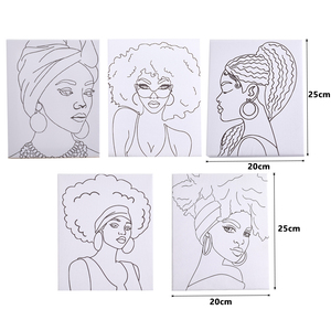 Kits <span class=keywords><strong>de</strong></span> pintura DIY y pintura por números con lienzo estirado y marco, diseño <span class=keywords><strong>de</strong></span> mujer africana en selfie, Cultura Negra, <span class=keywords><strong>para</strong></span> <span class=keywords><strong>pintar</strong></span> en casa - Product Image 3