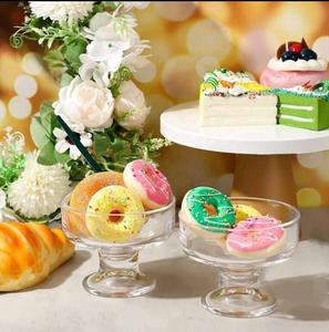 アイスクリームヨーグルトプリンスナックボウルファミリーレストランデザートミルクセーキカップステムウェアグラスカップ - Product Image 4