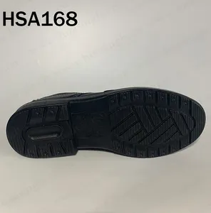 XC, Sepatu Manajer Keselamatan Sol Injeksi Tahan Aus Sepatu Kantor Industri Ujung Baja Kulit Penuh untuk Qatar HSA168