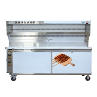 Pas de fumée charbon de bois barbecue gril voiture avec filtre à fumée électrostatique pour Restaurant cuisine enlèvement fumée odeur 2M Barbecue chariot