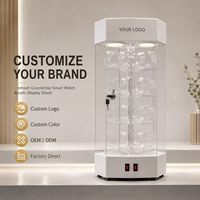 Vitrine rotative pour montres en acrylique pour magasin de détail, présentoir rotatif à 360° pour montres intelligentes