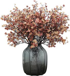 Fleurs artificielles en soie Gypsophile, lot <span class=keywords><strong>de</strong></span> 6, fausses fleurs européennes, décoration pour mariage, fête, tiges d'automne, bouquets DIY - Product Image 1