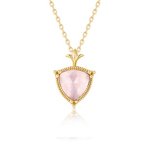 Delicada chica de plata esterlina de triángulo billones natural collar de <span class=keywords><strong>joyas</strong></span> de piedras preciosas - Product Image 3