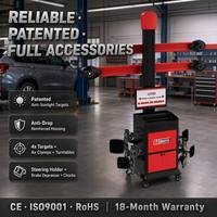 Alineador de Ruedas 3D Profesional GATmatic GA-600, Cámara de 5MP, Seguimiento Automático, Columna Móvil, Sistema de 4 Ruedas Móviles de 10-24 Pulgadas, Certificado CE