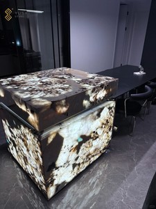 Yushi Tùy Chỉnh Patagonia Sang Trọng Đá Nhà Bếp Đảo Hiện Đại Trong Suốt Tự Nhiên Thạch Anh Nhà Bếp <span class=keywords><strong>Countertop</strong></span> Cho Nhà Bếp - Product Image 3