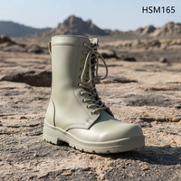 Bottes de combat LXG, modèle Sandstorm Area, semelle PU avec trous de drainage, design à bande auto-agrippante, bottes de chasse vertes HSM165