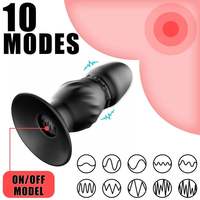 Masturbateur masculin en silicone, plug anal gonflable, masseur de la prostate, vibrateur de queue pour hommes