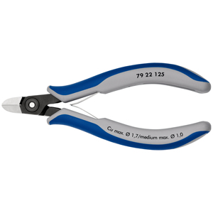 KNIPEX 79 22 125 Cortador diagonal de precisión para electrónica con mangos multicomponentes pulidos de 125 mm - Product Image 1