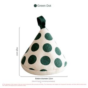 غطاء وعاء مثلث الشكل عازل للحرارة من القطن بتصميم ياباني منقط آمن للاستخدام في الفرن والميكروويف - Product Image 6