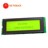 Modul LCD STN Dot Matrix 240X64 Pengontrol T6963C Lampu Latar LED 5V Suhu Lebar SMG24064B