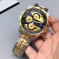 Nouvelle Montre Homme Luxe Simple 2025 Mouvement Quartz Chronographe Acier Inoxydable 22mm Bicolore Étanche 100M Cadran à Aiguilles