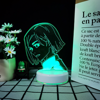 Projecteur de lune Anime, contrôle tactile Otaku, LED rechargeable, fonctionne sur batterie, design portable, télécommande