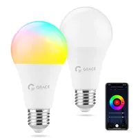 Tuya חכם אור הנורה App בקרת 2700k-6500k RGB + CCT חכם הנורה Google בית 11w e27 A65 1050m LED Tuya wifi חכם הנורה