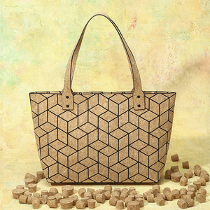 Nouveau <span class=keywords><strong>sac</strong></span> à main en peau de chêne méditerranéenne à motif losanges Portugal Lattice Lady, <span class=keywords><strong>sac</strong></span> messager à motif géométrique, <span class=keywords><strong>sac</strong></span> fourre-tout en liège naturel pour femme - Product Image 6